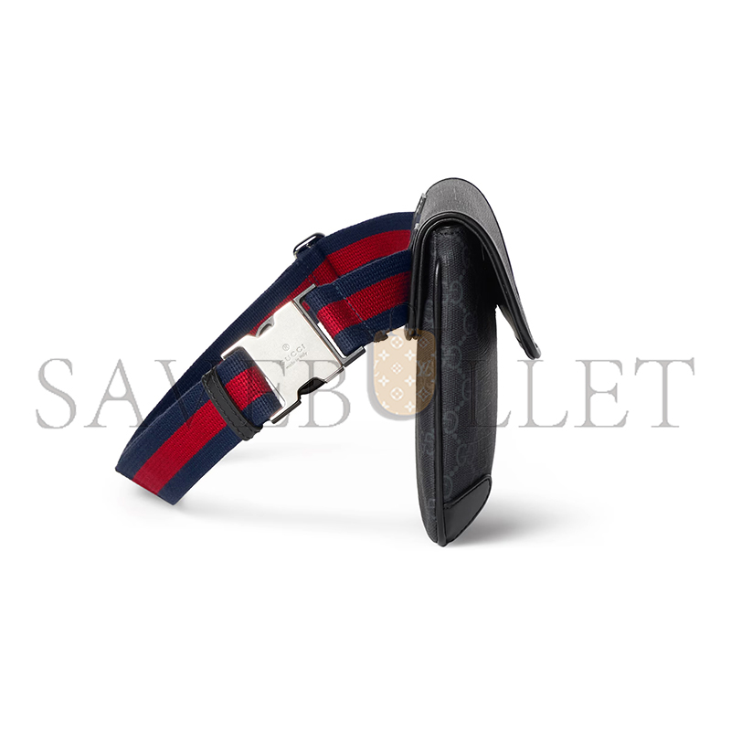GUCCI GG BLACK SMALL BELT BAG 792091 (24*16.5*6cm) GUCCI GG BLACK SMALL BELT BAG 792091 (24*16.5*6cm)